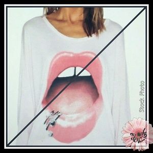 Lauren Moshi Limited Edition Pierced Lip Sweater